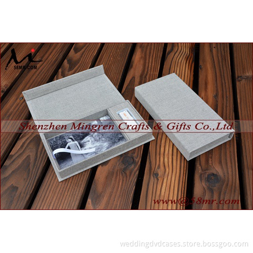 Professional Custom Magnet wedding usb gift box with photo box dividers